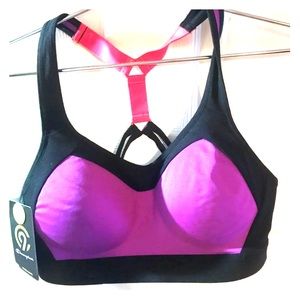 Small champion purple&black sports bra NWT was$40